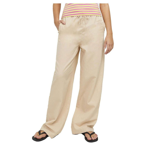 Jack & Jones Flora Linen Blend Jjxx Bukser Beige S Kvinde