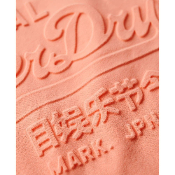Superdry Embossed Vl Relaxed Lyhythihainen T-paita Pinkki XS Nainen