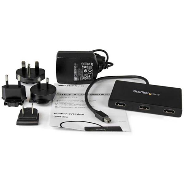 Startech 3 Port Mini Displayport Mst Hub Sort
