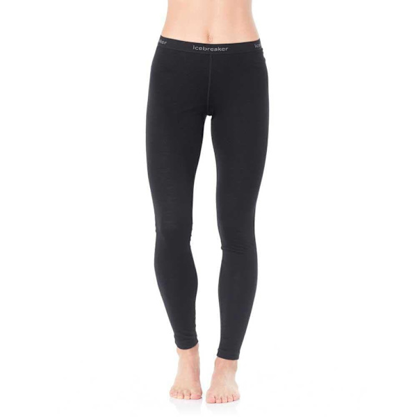 Icebreaker Leggings 200 Oasis Merino Sort M Kvinde