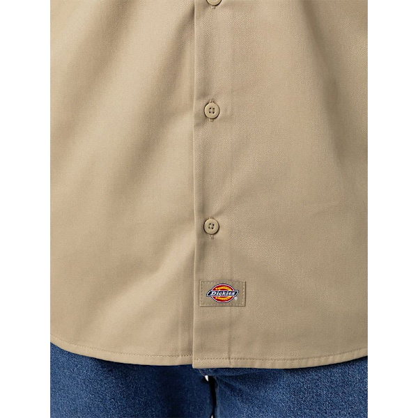 Dickies Lang ærmet Skjorte Work Beige S Mand