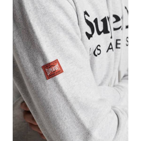 Superdry Hættetrøje Venue Classic Logo Grå L Mand
