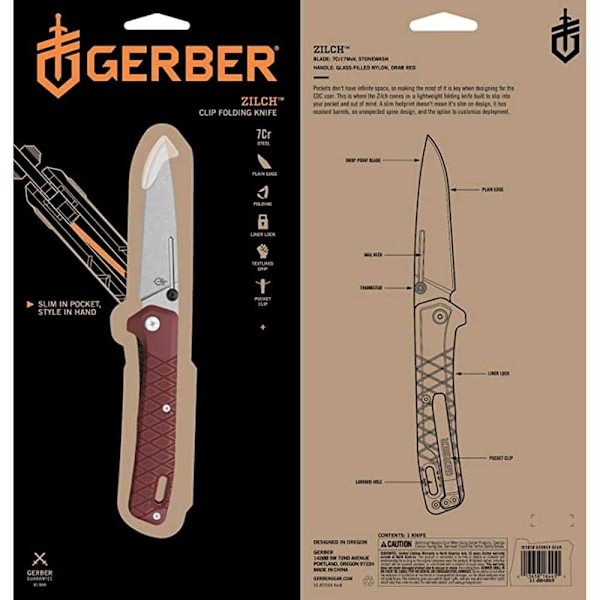Gerber Kniv Zilch Guld