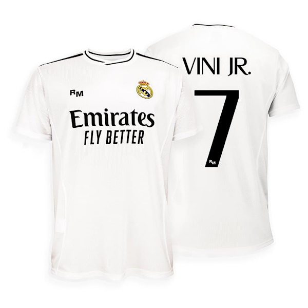Real Madrid Vinicius 24/25 Lyhythihainen T-paita Kotiin  L