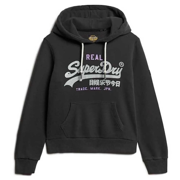 Superdry Embellished Vl Graphic Huvtröja Svart S Kvinna
