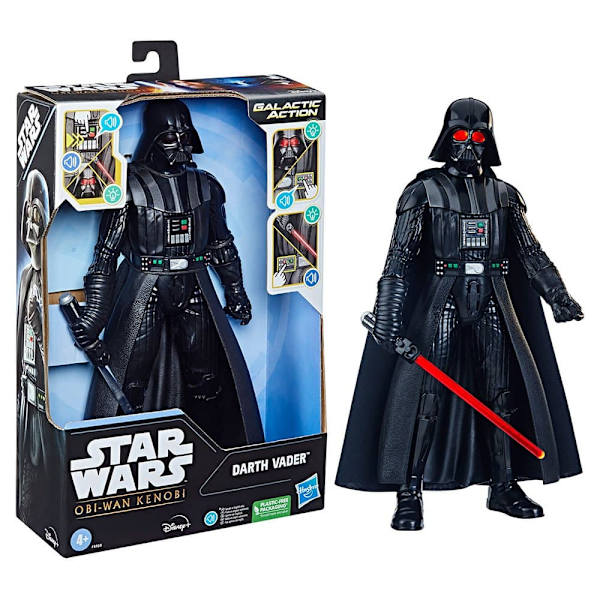 Star Wars Galaktisk Handling Electrónica Interactiva Figur Darth Vader Figura Sort
