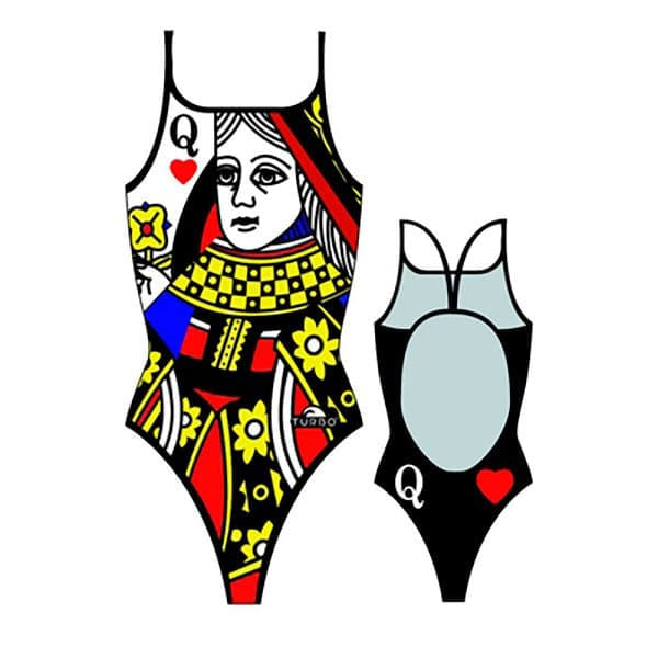 Turbo Baddräkt Queen Of Hearts Svart L Kvinna