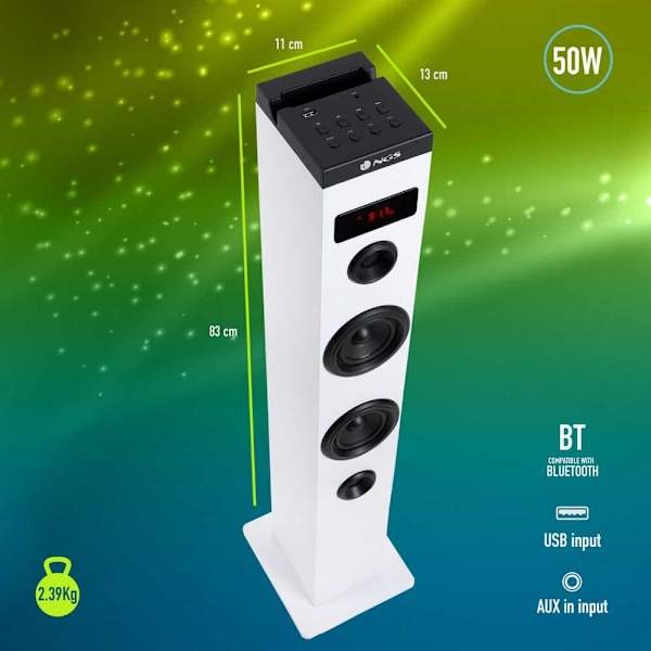 Ngs Tornhögtalare Sky Charm Vit One Size / EU Plug