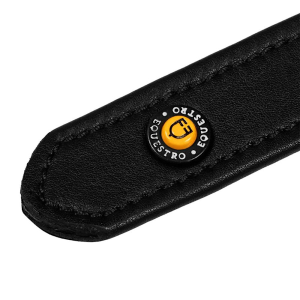 Equestro Double Curved Buckle Nahkaiset Jalustimet Musta 125 cm
