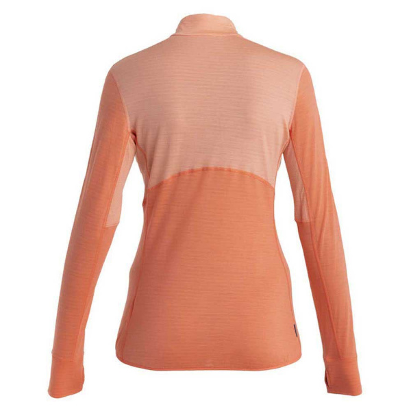 Icebreaker Merino 200 Realfleece Descender Fleecejakke Med Halv Lynlås Orange S Kvinde