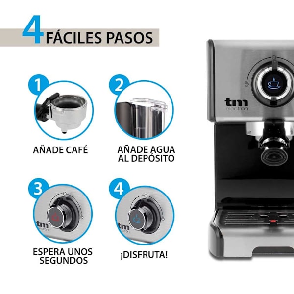 Tm Electron Espresso Kaffemaskine Tmpcf101 Søvfarvet One Size / EU Plug