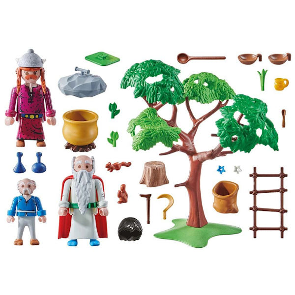 Playmobil Panorama Med Pannan Av Trolldrycken Astérix: Flerfärgad