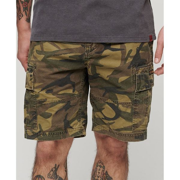 Superdry Heavy Cargoshorts Grönt 36 Man