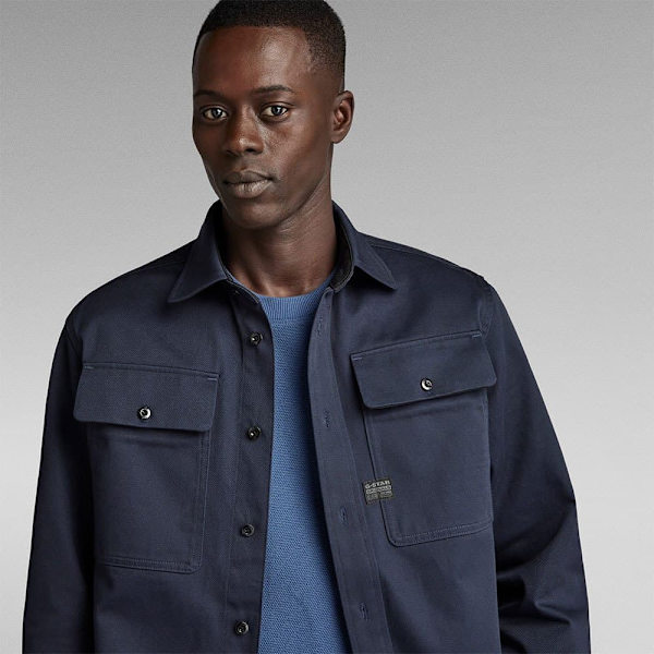 G-star Långärmad Tröja Cpo Regular Fit Blå XL Man