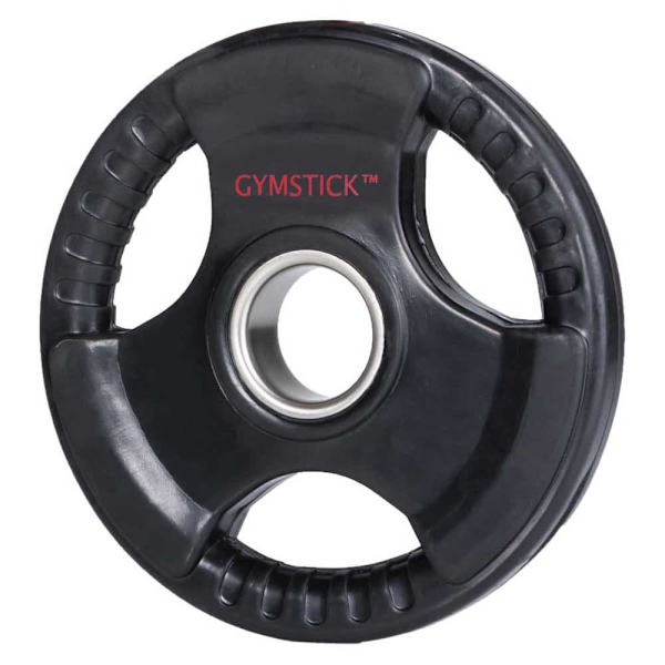 Gymstick Rubber Weight Plate 10kg Unit Musta 10 kg