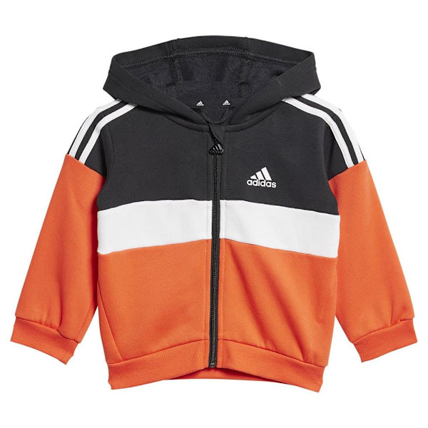 Adidas Tiberio 3 Stripes Colorblock Fleece Träningsdräkt Orange 6-9 Months Pojke