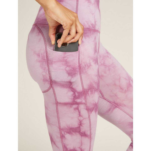 Icebreaker Merino 260 Fastray 25´´ High Rise Cloud Dye Leggings Rosa L Kvinde