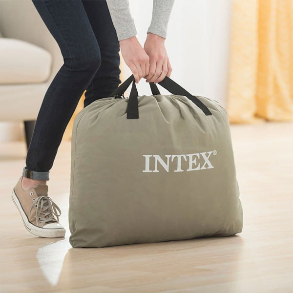 Intex Oppustelig Madras Størrelse M Plus Midrise Comfort Individual Blå,Grå