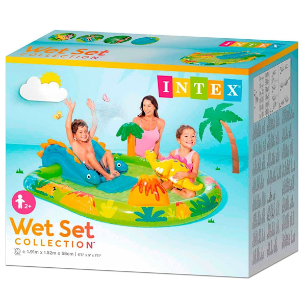 Intex Uppblåsbara Water Games Center Dinosaur Water Jets 191x152x58 Cm Flerfärgad