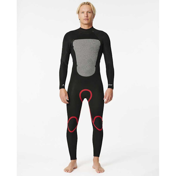 Rip Curl Langærmet Neoprendragt Med Lynlås Bagpå Omega 4/3 Mm Gb Steamer Sort MS