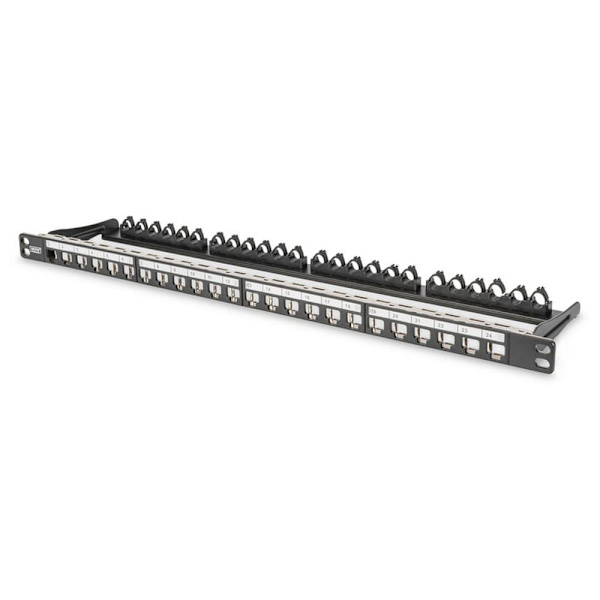 Digitus Patch Panel Cat6 Utp/ftp 24 Havne Søvfarvet Sort