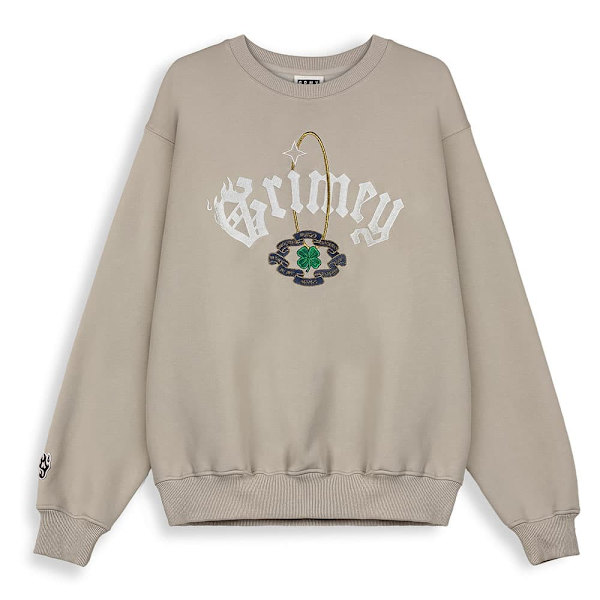 Grimey Saoirse Vintage Sweatshirt Grå L Mand