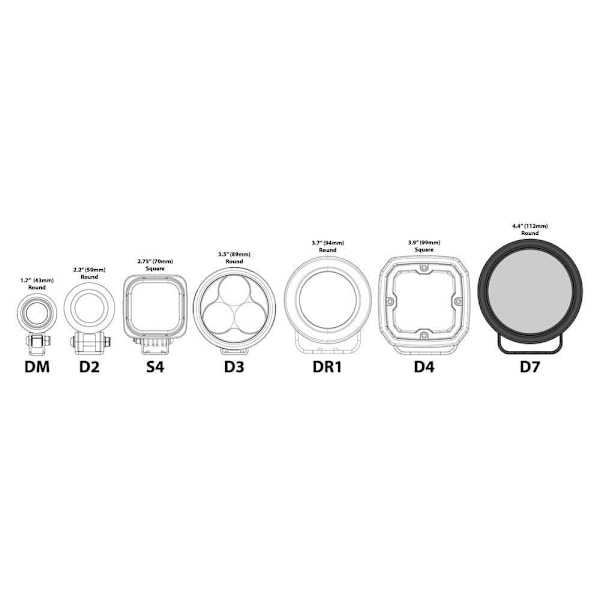 Denali Belysningshjälpsats D7 Led Dnl.d7.050 Silver