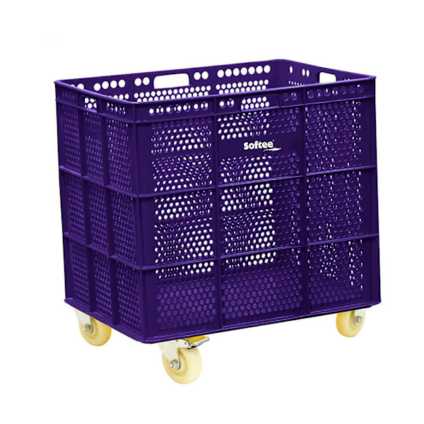 Softee Korg Med Hjul Pu Lila 47.5x53.5x62 cm