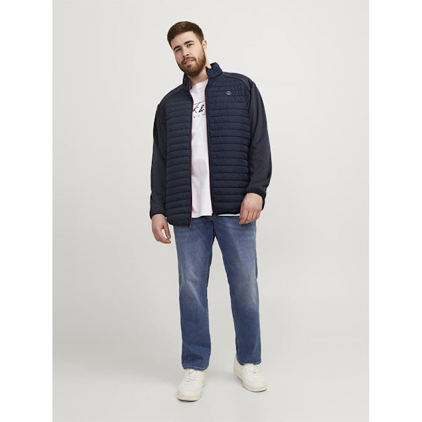 Jack & Jones Jacka Multi Quilted Collar Plus Blå 4XL Man