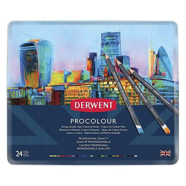 Derwent Metalkasse Blyant Procolour 24 Enheder