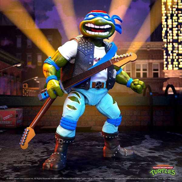 Super7 Teenage Mutant Ninja Turtles Ultimates Action Classic Rocker Leo 18 Cm Figur