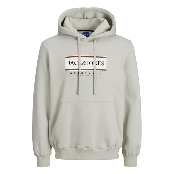 Jack & Jones Frederiksberg Box Plus Size Hættetrøje Grå 4XL Mand