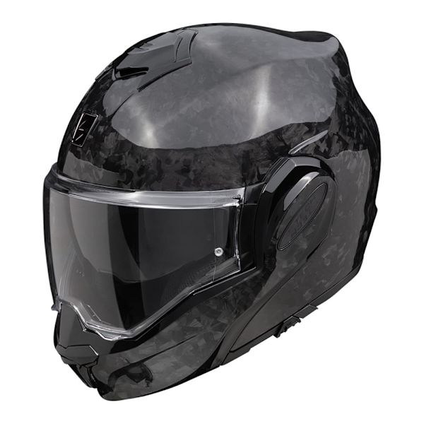 Scorpion Exo-tech Evo Carbon Onyx Modulär Hjälm Svart L