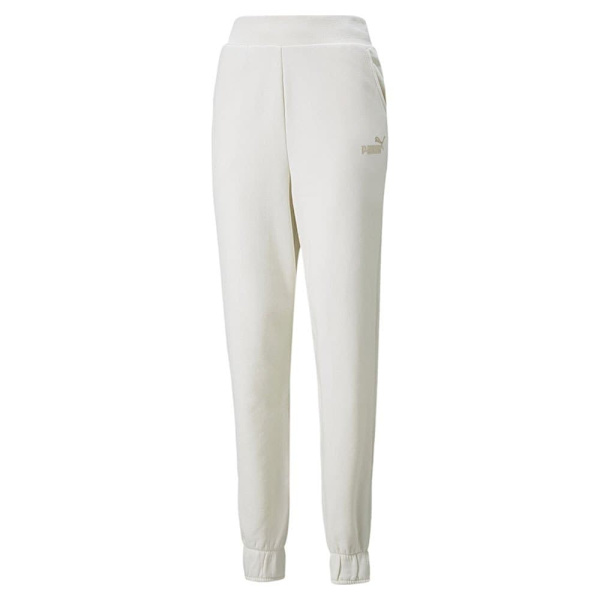 Puma Bukser Ess+ Embroidery High Waist Cl Hvid M Kvinde