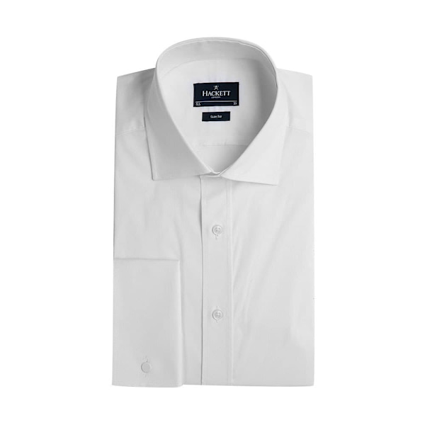 Hackett Stretch Pop Dc Skjorte Med Lange ærmer Hvid L Mand