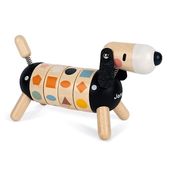 Janod Søde Kokon Former Og Farver Hund Beige,Sort 2-5 Years