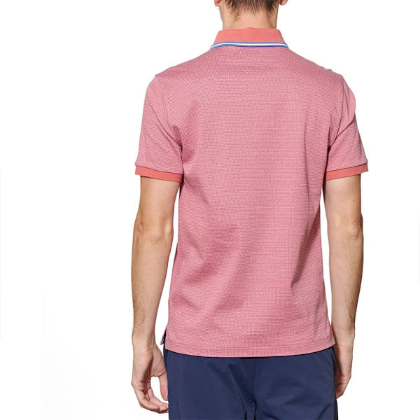 Original Penguin Jacquard Eng Stripe Kortærmet Polo Rosa L Mand
