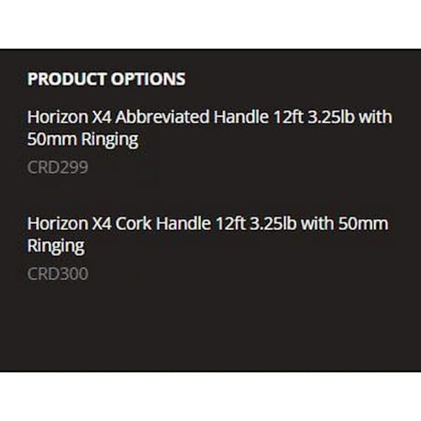 Fox International Karpefiskeri Stang Horizon X4 50 Mm Ringing Mango Abreviado Sort 3.66 m / 3.25 Lbs