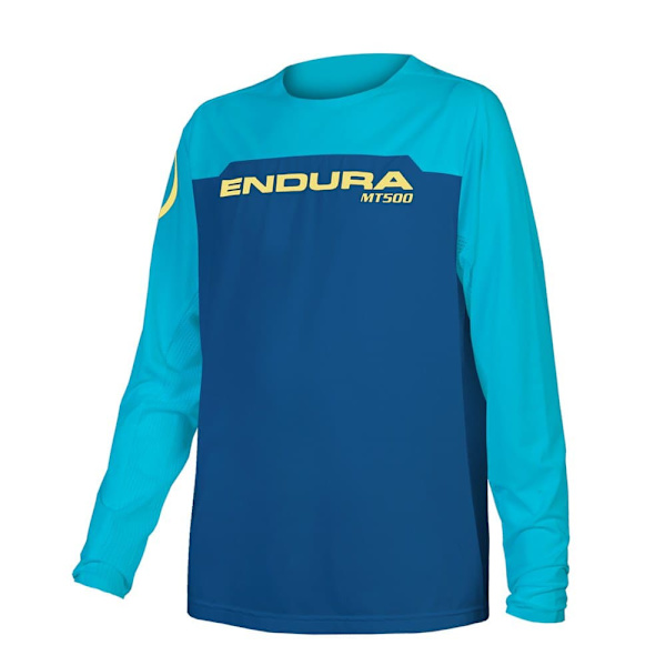 Endura Långärmad Endurotröja Burner Mt500 Print Blå 7-8 Years Pojke