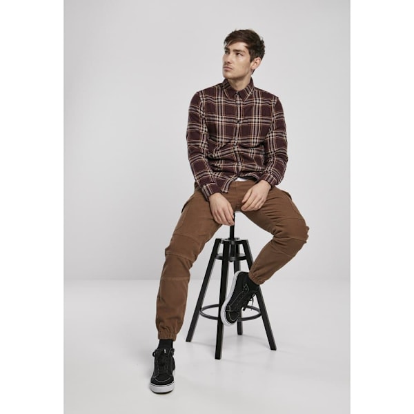Urban Classics Sweatshirt Checked Campus Rød S Mand