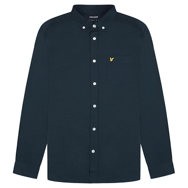 Lyle & Scott Skjorte Regular Fit Light Weight Oxford Blå XL Mand