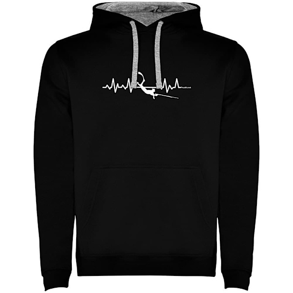 Kruskis Spearfishing Heartbeat Two-colour Hættetrøje Sort XL Mand