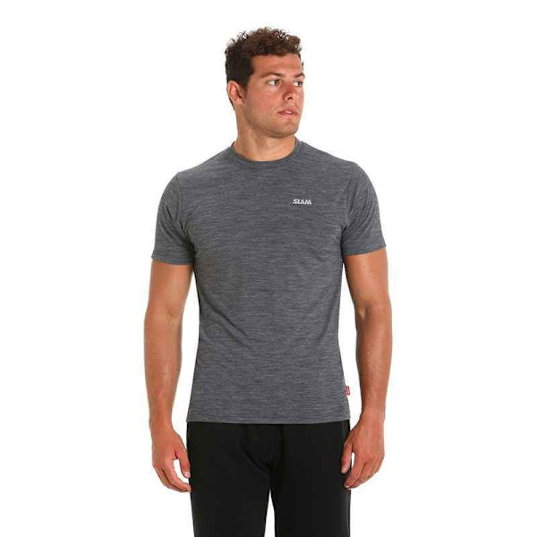 Slam T-shirt Active Merino Grå XL Man