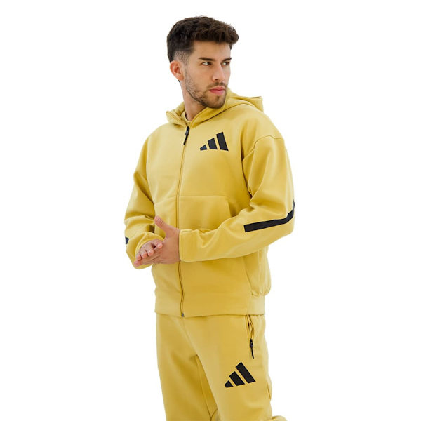 Adidas New Z.n.e Kokovetoketjullinen Collegepaita Keltainen L / Regular Mies