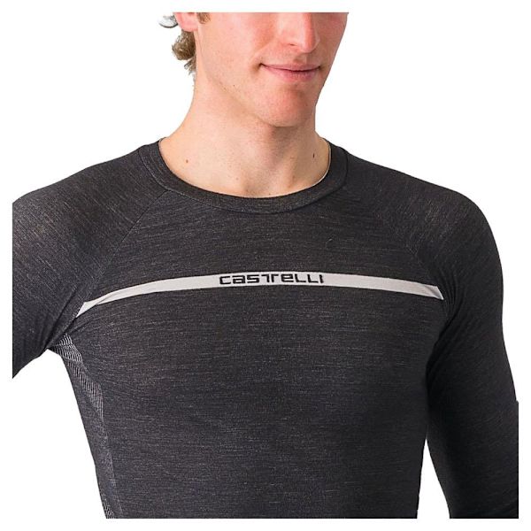 Castelli Merino Långärmad Baslager Svart 2XL Man