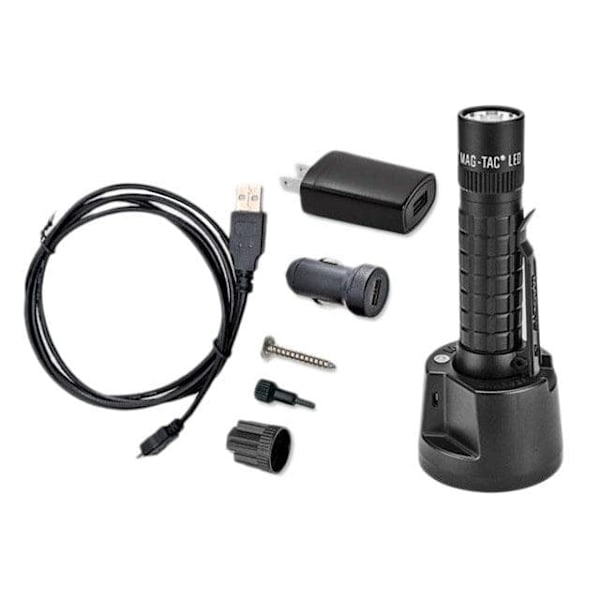 Mag-lite Mag Tac Rechargeable Sort with Plain Bezel