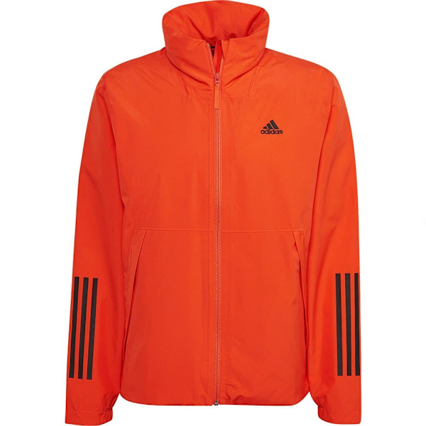 Adidas Stripes Rain.rdy Jakke Basic 3 Orange M Mand