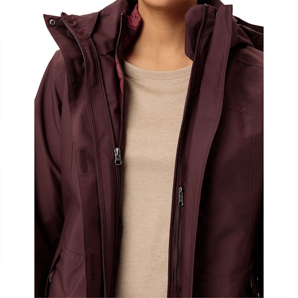 Vaude Idris 3in1 Iii Avtagbar Jacka Lila 38 Kvinna