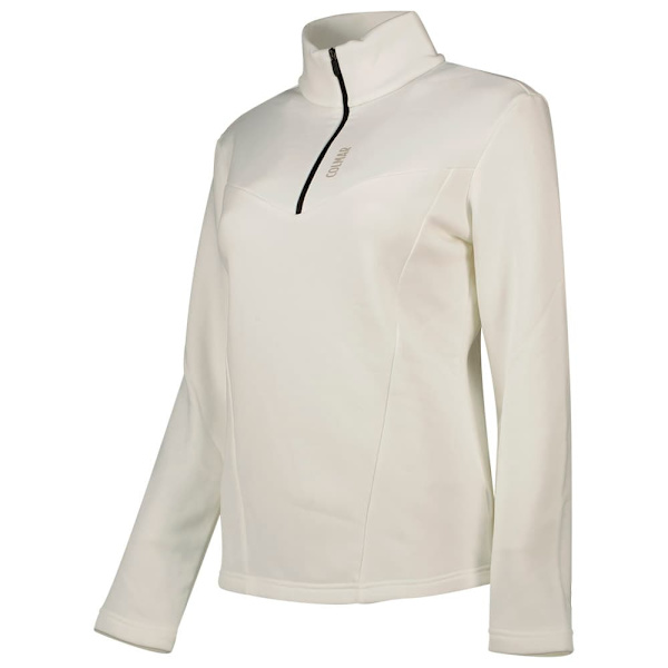 Colmar Linear Halv Lynlås Sweatshirt Hvid L Kvinde