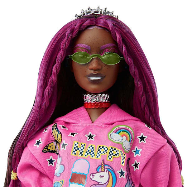 Barbie Vaaleanpunainen Setti Nukke Extra Pinkki